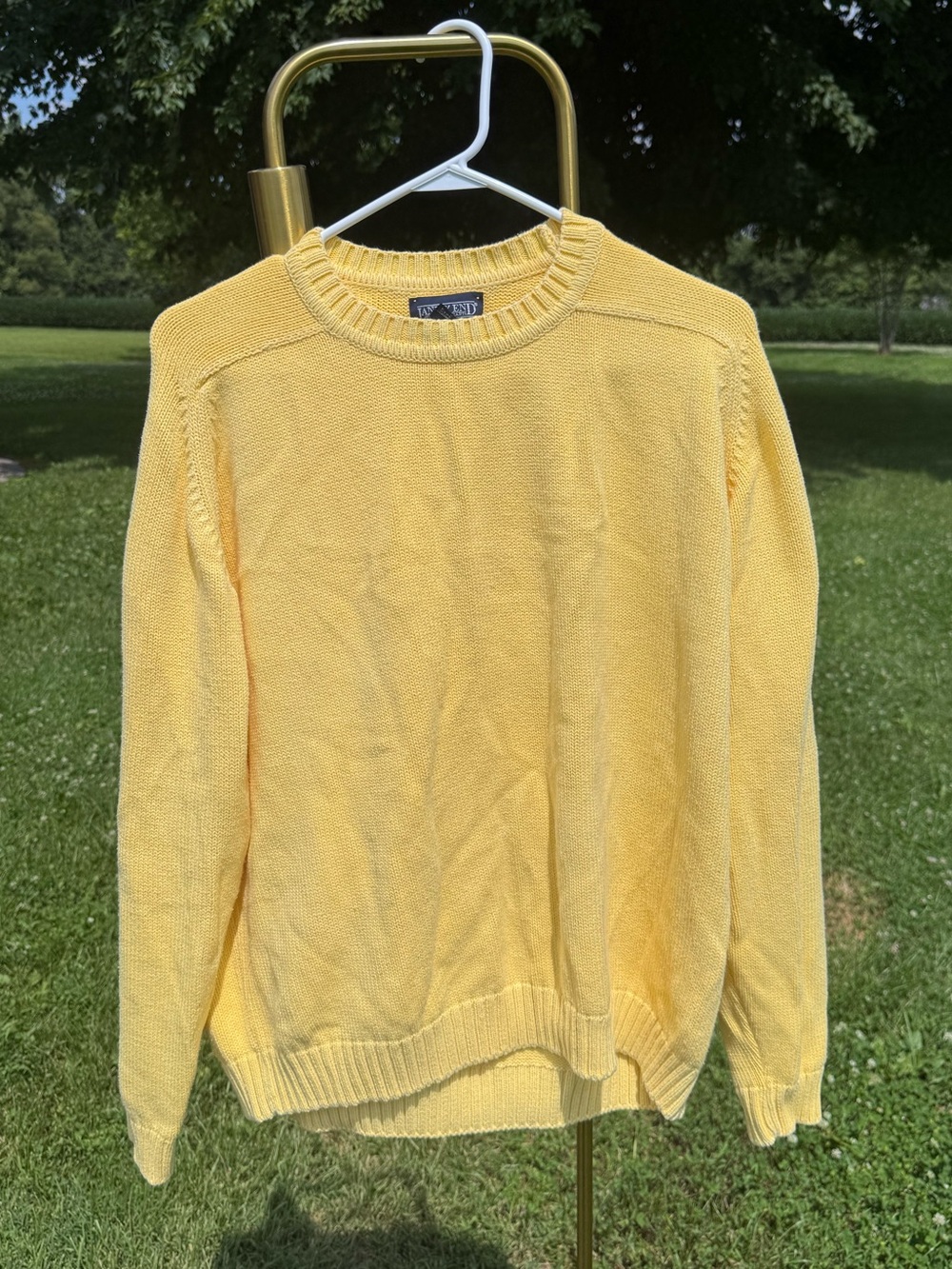 Lands' End Vintage Crewneck Sweater - Yellow
